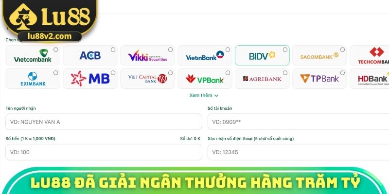Lu88 đã giải ngân thưởng hàng trăm tỷ đồng